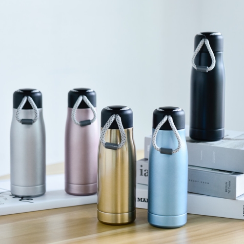 不銹鋼提繩雙真空保溫杯