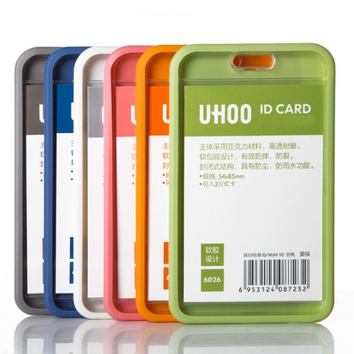 軟膠式材質-直-識別證卡套