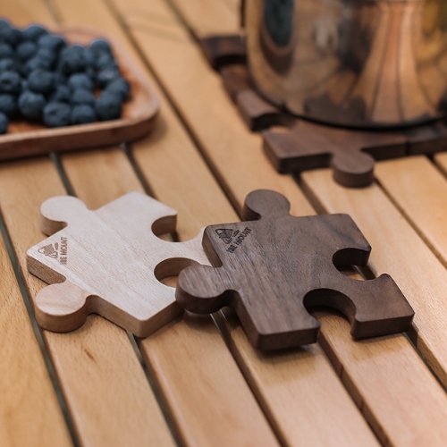 拼圖式木質隔熱杯墊