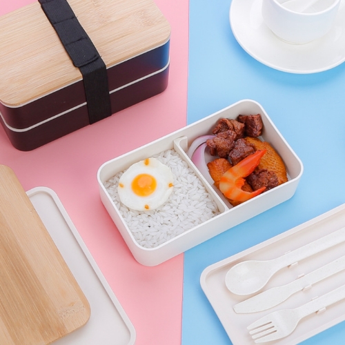 日式雙層小麥桔梗便當盒