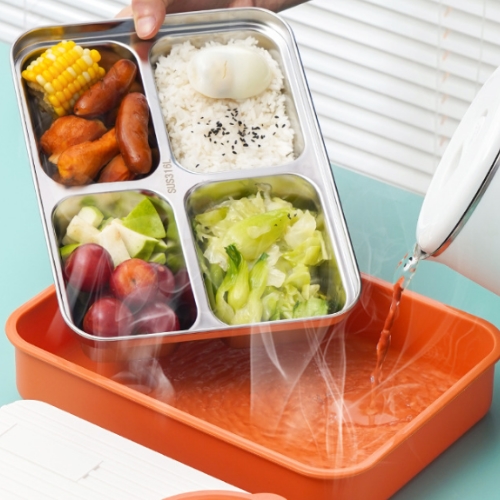 316不銹鋼密封4格保鮮盒