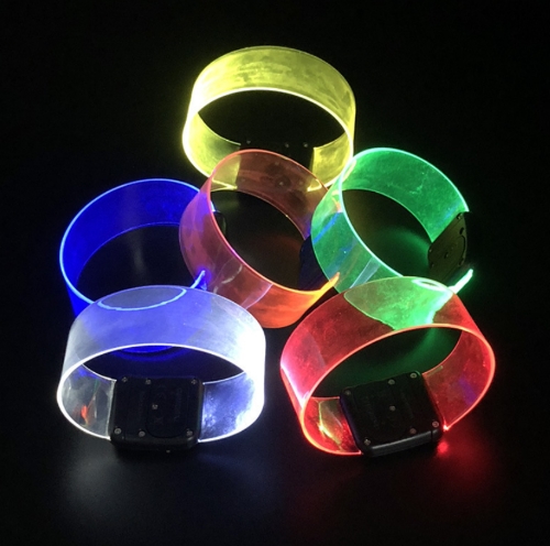 磁吸珪膠材質發光手環