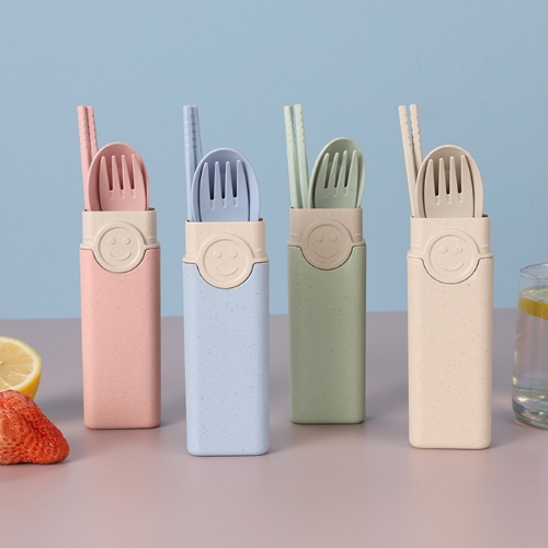 小麥桔梗便攜餐具三件套