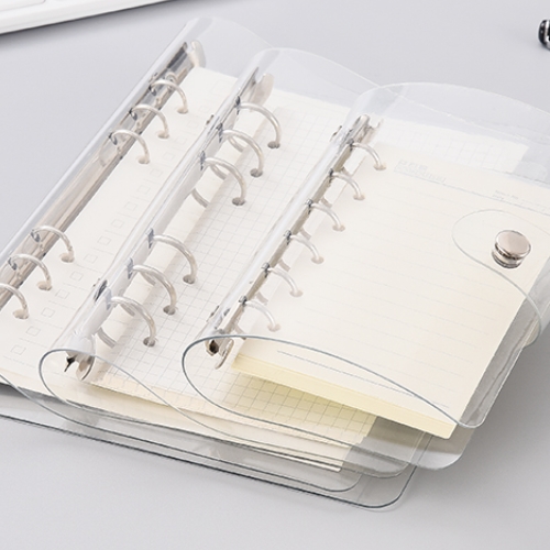 PVC軟膠透明活頁筆記本