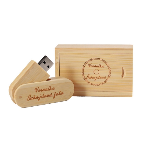 木質旋轉隨身碟