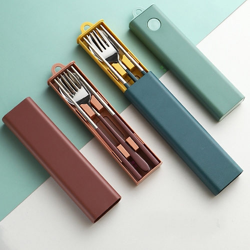 抽拉式304勺叉筷三件套組