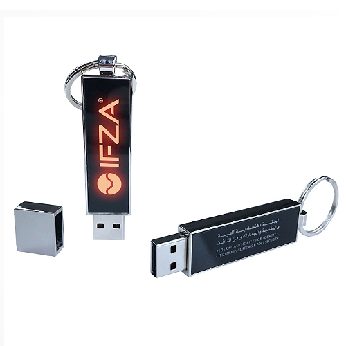 LED金屬創意發光隨身碟鑰匙圈