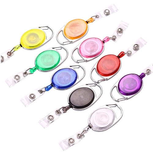 掛勾式透明霧面金屬易拉扣(橢圓)