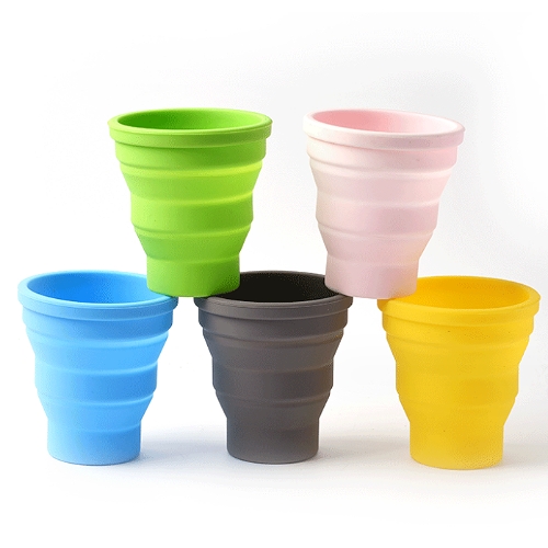 攜帶式伸縮硅膠水杯