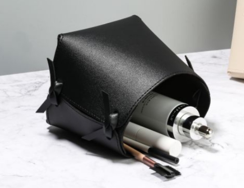 韓風PU皮革收納筆筒