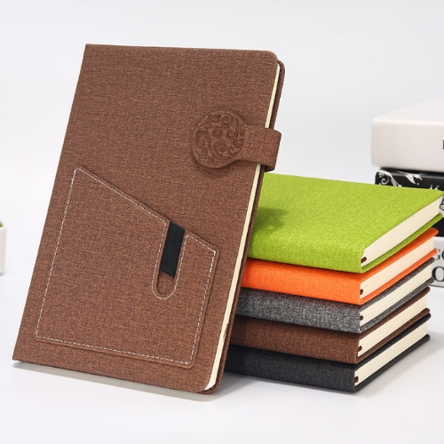 PU圓型磁扣膠裝筆記本