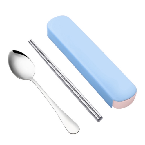 簡便式不鏽鋼餐具+推拉收納盒