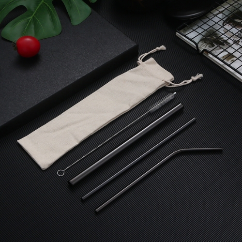 環保不銹鋼吸管4入組(帆布束口袋)