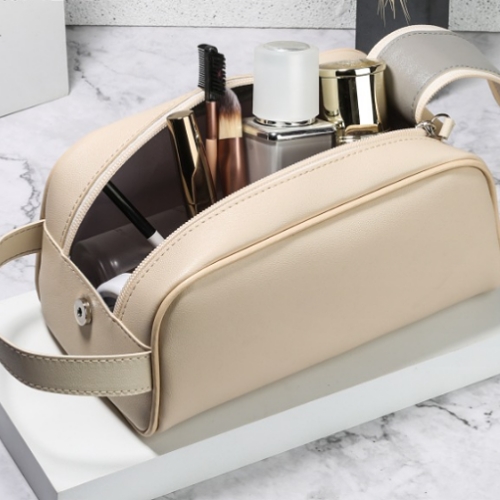 手提式雙拉鍊化妝包