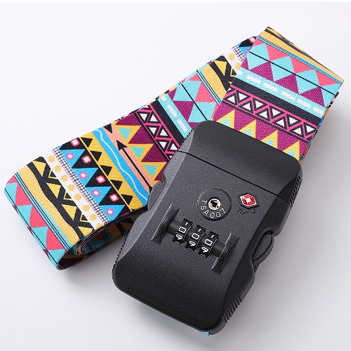 TSA海關鎖+三密碼行李綁帶