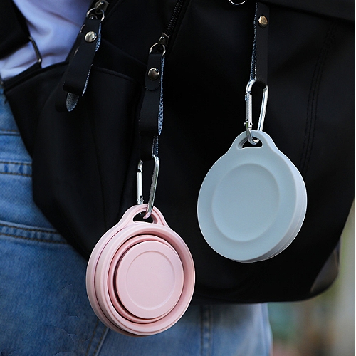 登山扣式可壓縮珪膠水杯