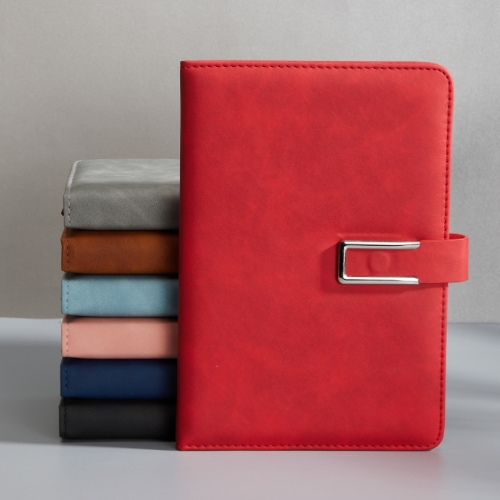 U型扣皮革筆記本