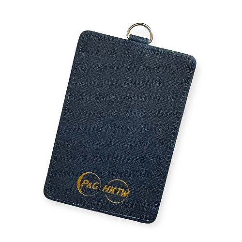 1卡式(燙金)PU皮革識別證卡套