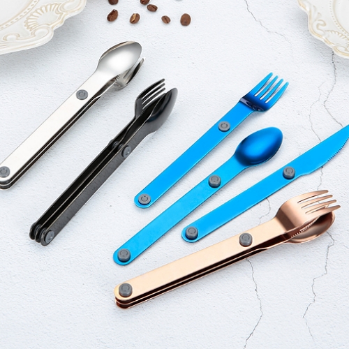 304不繡鋼一體式磁吸餐具