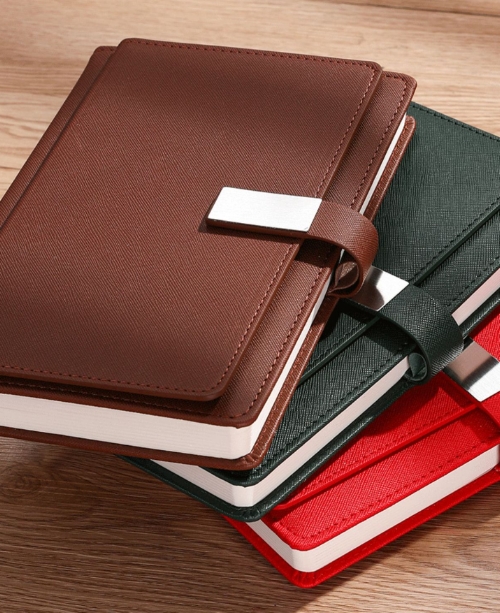 A5商務卡包膠裝筆記本