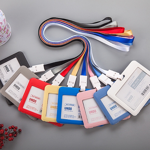 雙面透-橫-圓弧塑膠識別證卡套