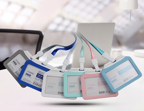 曲美橫式雙面高透識別證卡套