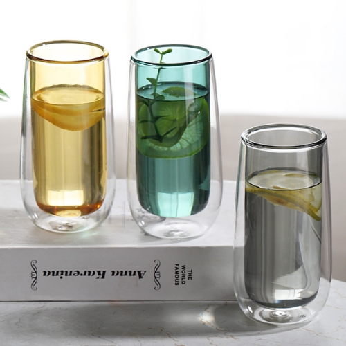 玉立彩玻璃雙層杯