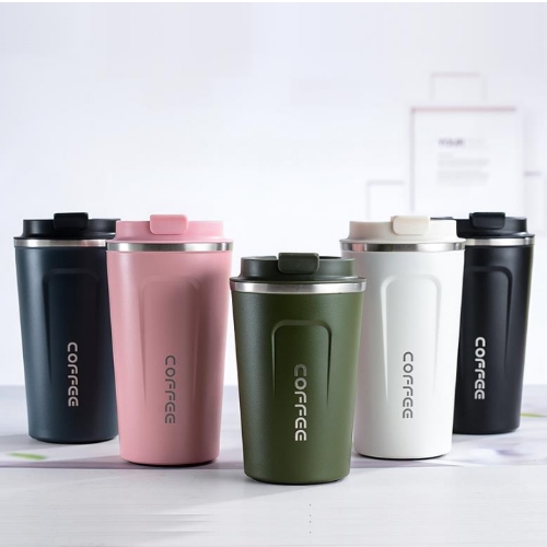 雙層防燙含蓋咖啡杯