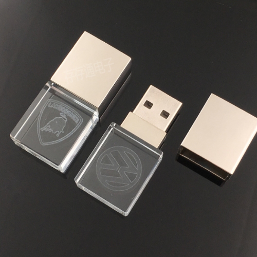 金屬短水晶外殼隨身碟