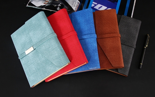 三折式搭扣商務筆記本