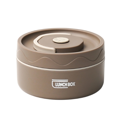 食品級不繡鋼圓形手提便當盒