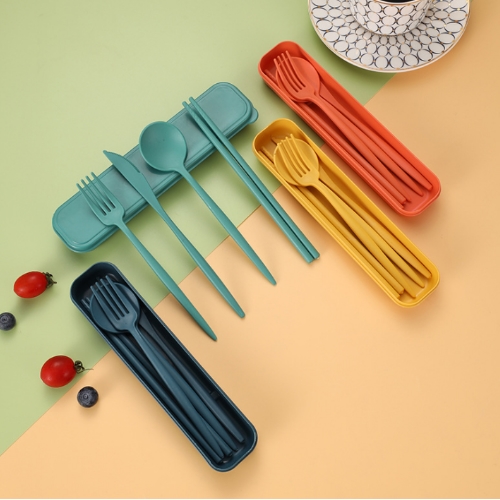 日式小麥桔梗環保餐具四件套