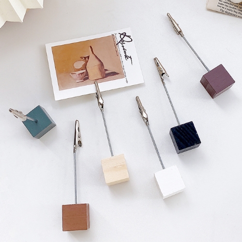 原木簡約風彩色便條夾