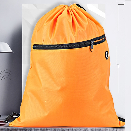 尼龍材質拉鍊式束口後背包