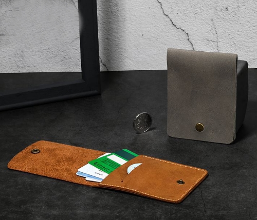 PU皮革磨砂復古提款卡包