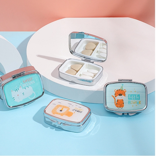 彩色(滴膠)不銹鋼鏡子收納盒
