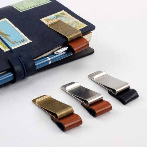 復古不銹鋼多用途(票據夾)筆夾