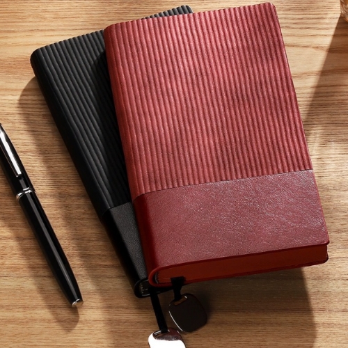 A6直紋拼接隨身口袋筆記本