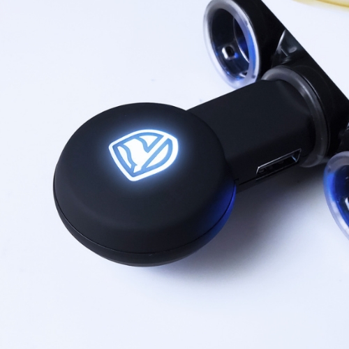 車用雙口USB發光充電雪茄頭