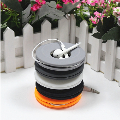 珪膠圓形磁鐵耳機收線器