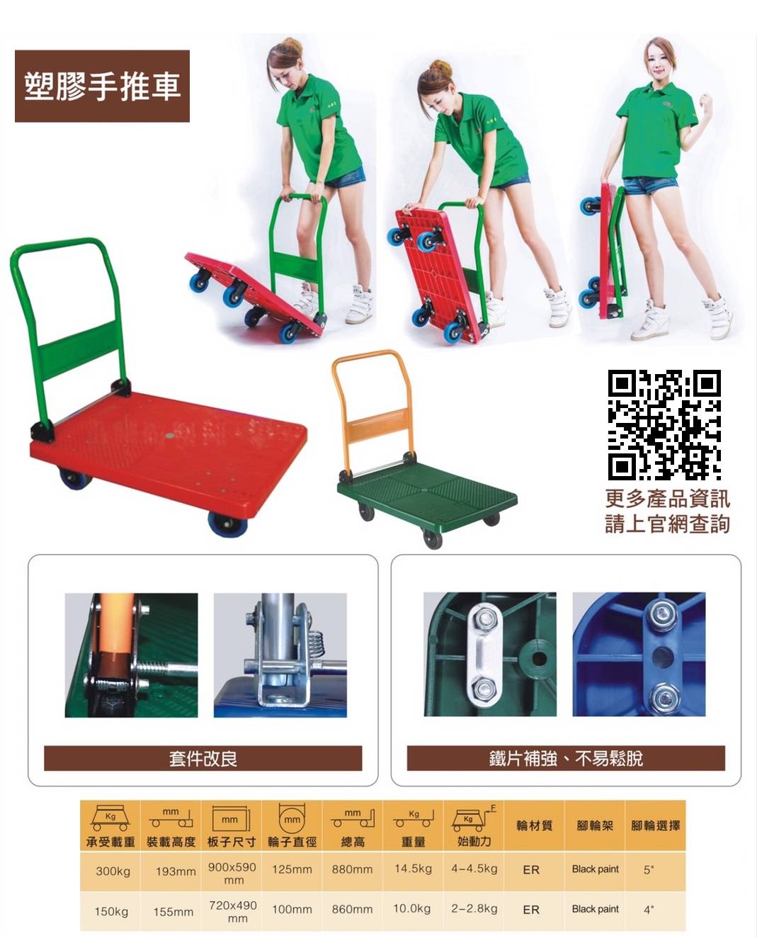 塑膠手推車