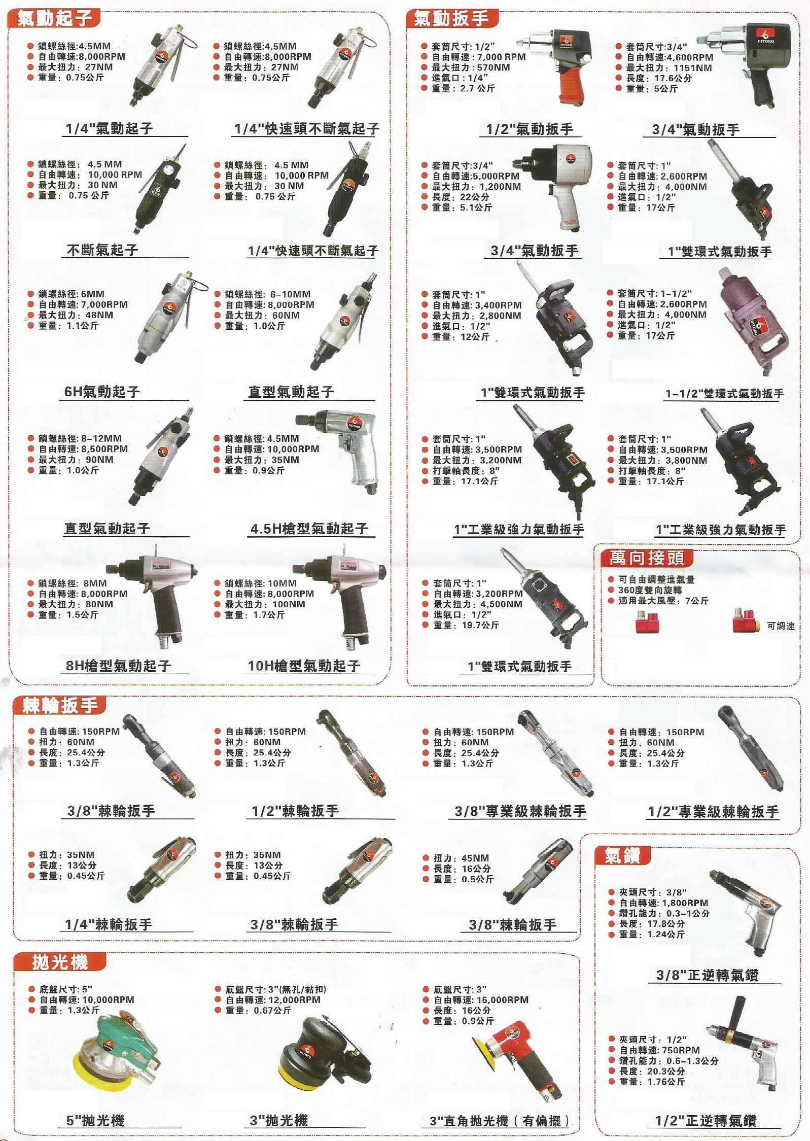 各式氣動板手-2