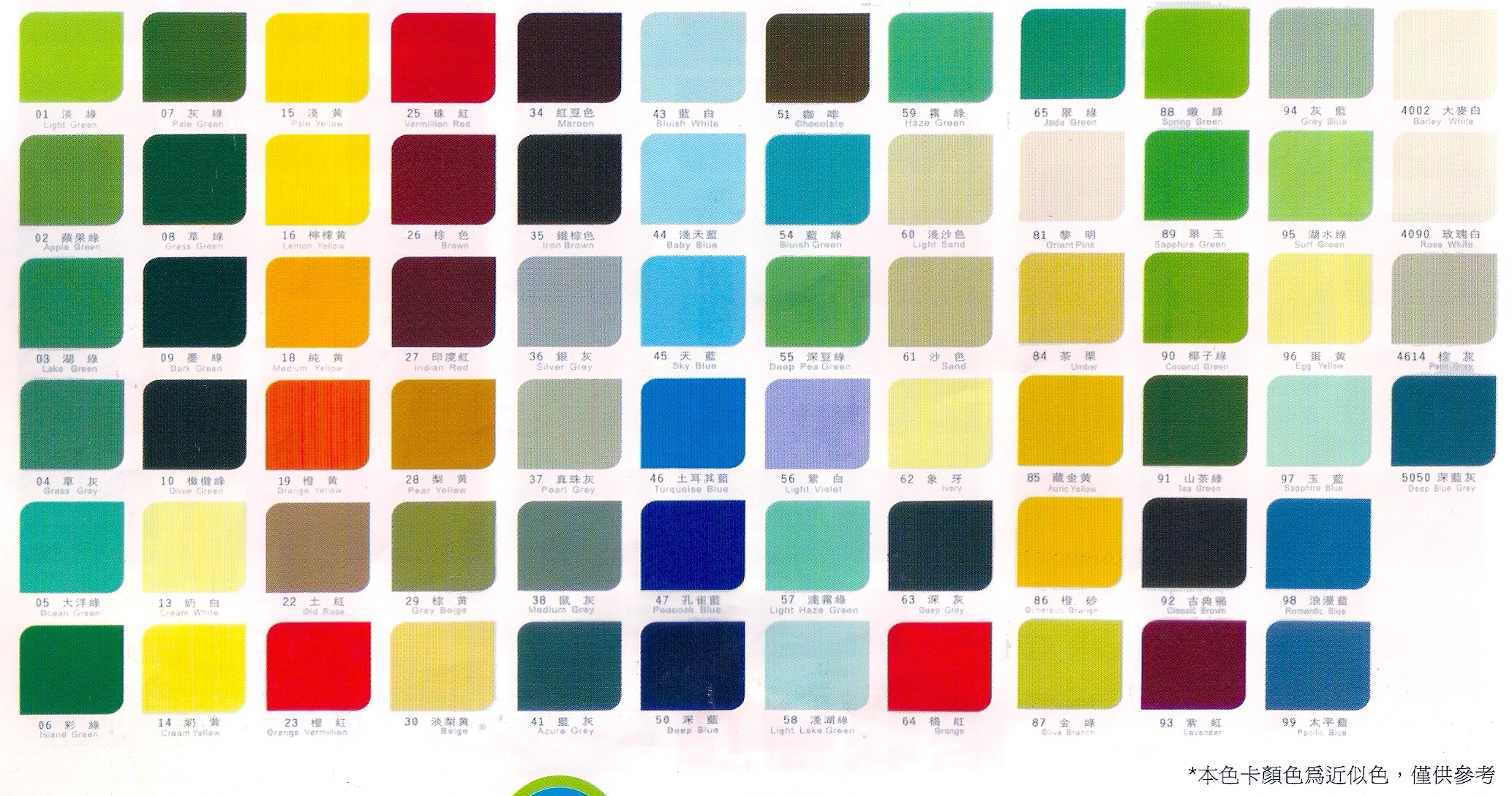 噴漆色表四