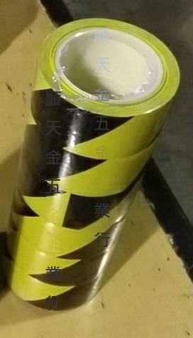 PVC斑馬膠帶黃黑(PE管)可用於無塵室