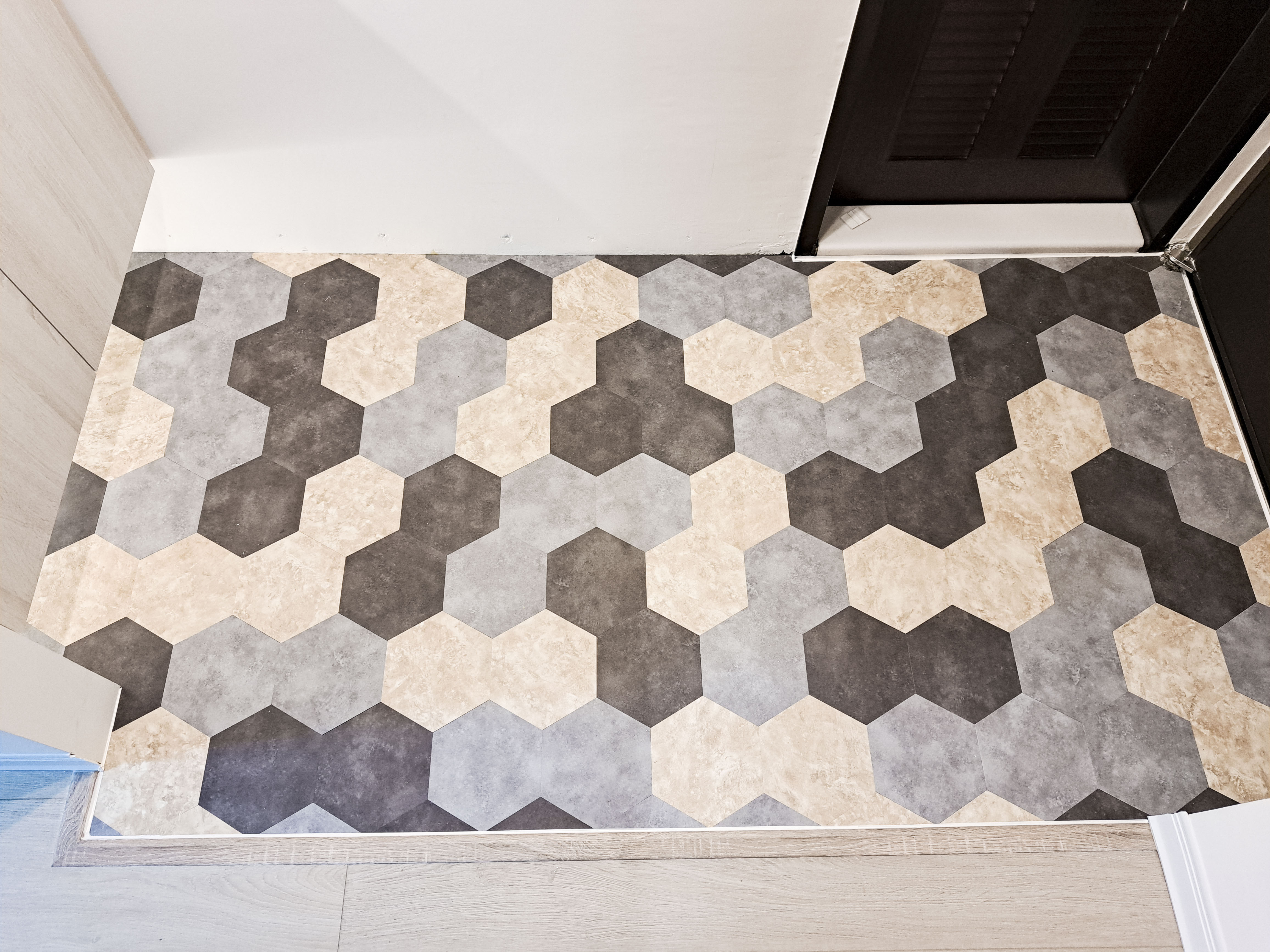 花磚六角磚魚骨拼SPC卡扣地板