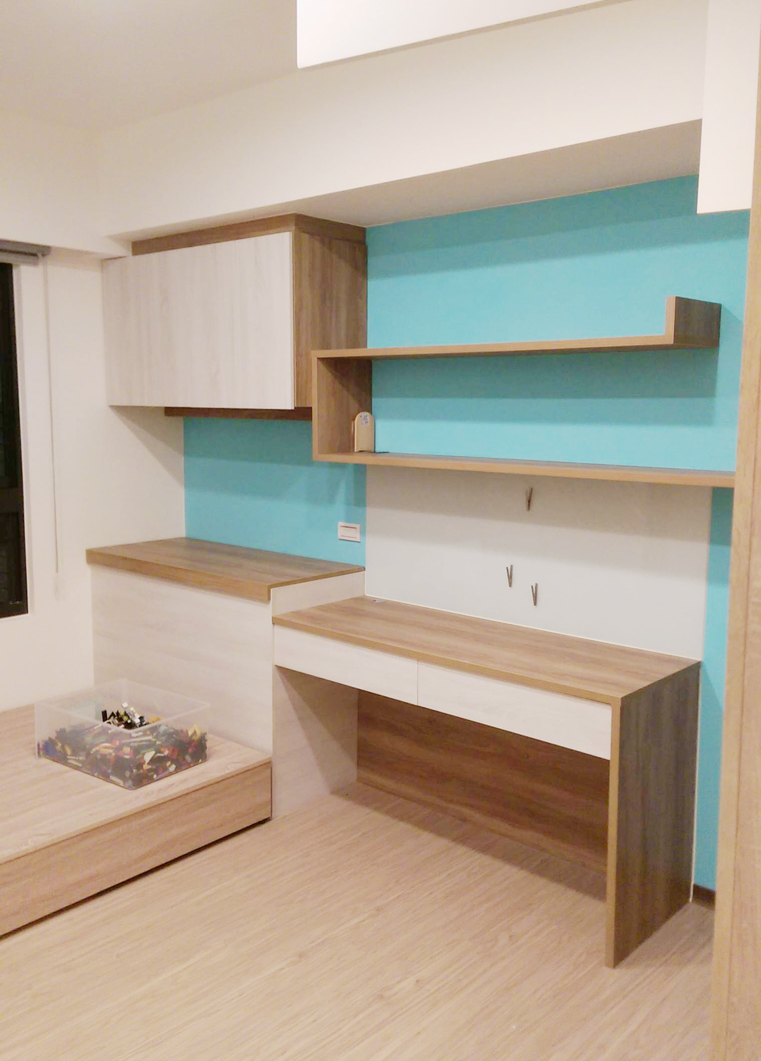 桃園系統家具書櫃裝修