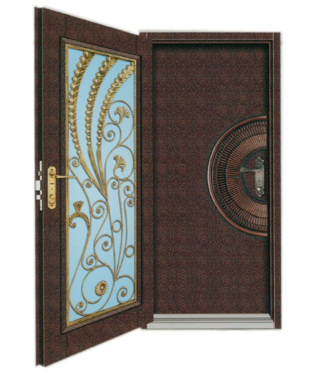 外;孔雀開屏飾框造型門