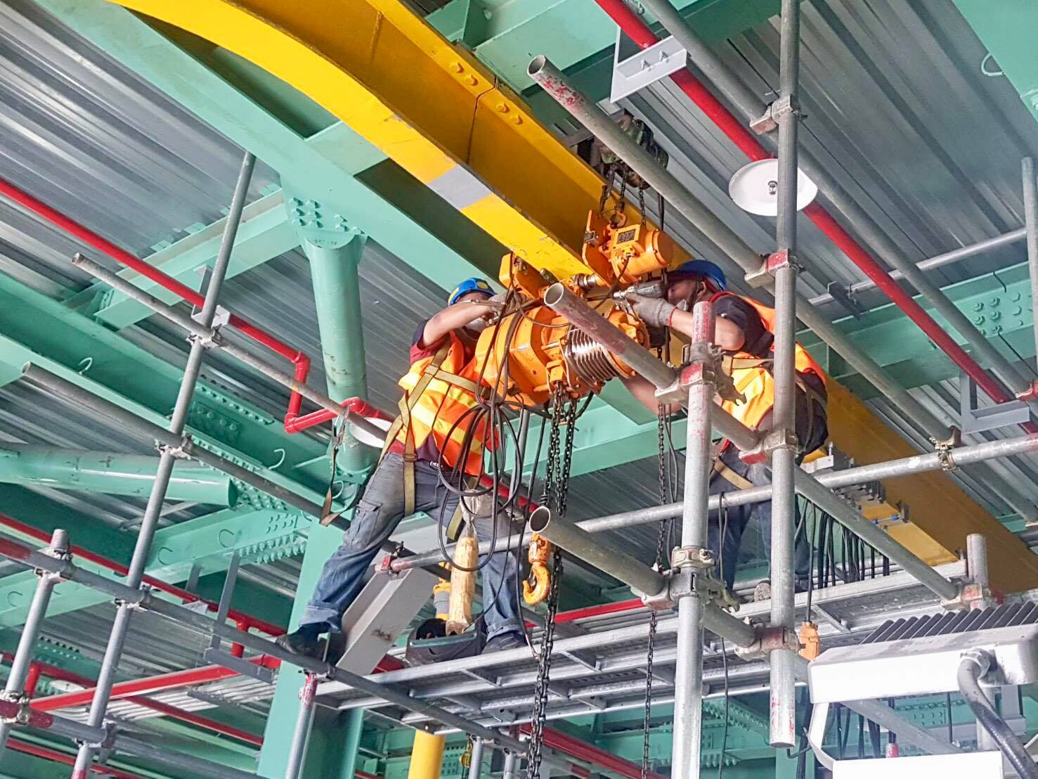 鋼鏈吊車天車安裝2