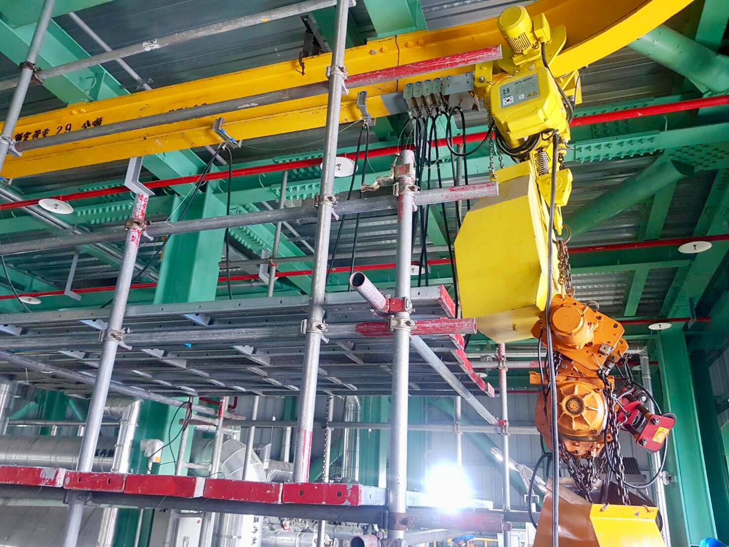 鋼鏈吊車天車安裝1