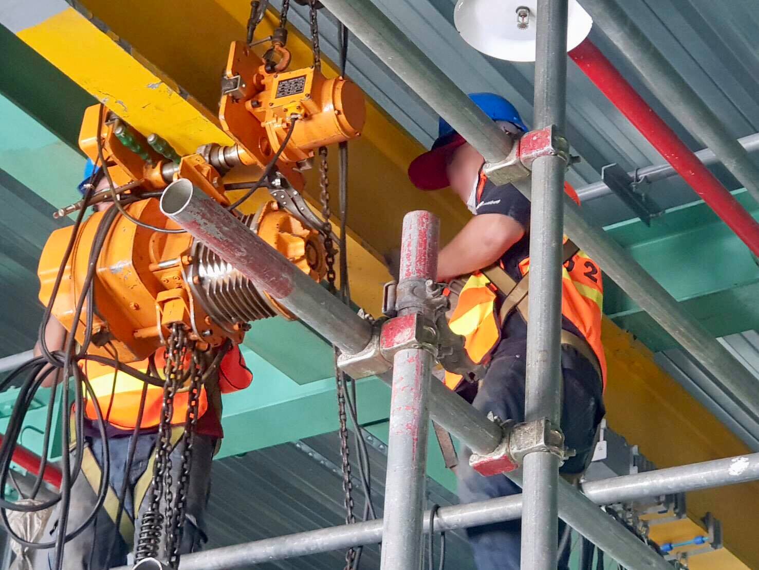 鋼鏈吊車天車安裝3